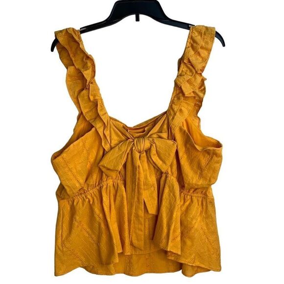 LC Lauren Conrad Amber Rose Ruffle Peplum Tank Top Blouse Size XL New - Picture 4 of 10